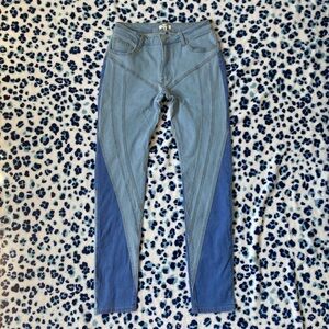 sexy color-block skinny jeans 👖✨